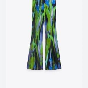 ZARA printed tulle pants M